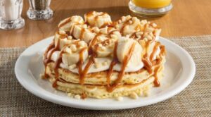 Stack Of It’s Bananas Salted Caramel Pancakes