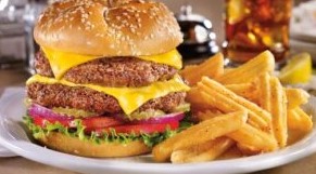 Denny’s Double Cheeseburger